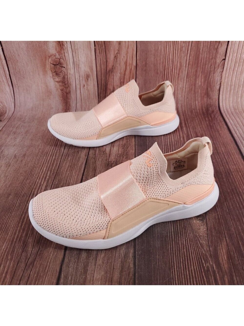 APL Athletic Propulsion Labs Womens Sz 8 Techloom Bliss Pink Knit Slip On Shoes